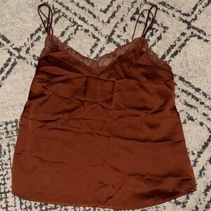 Abercrombie & Fitch Rust Lace Trim Cami Top